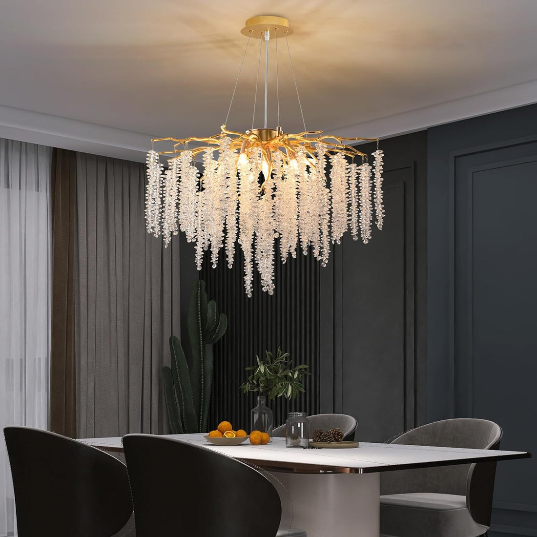 Полилей от кристал LUXURY Golden Willow 60CM