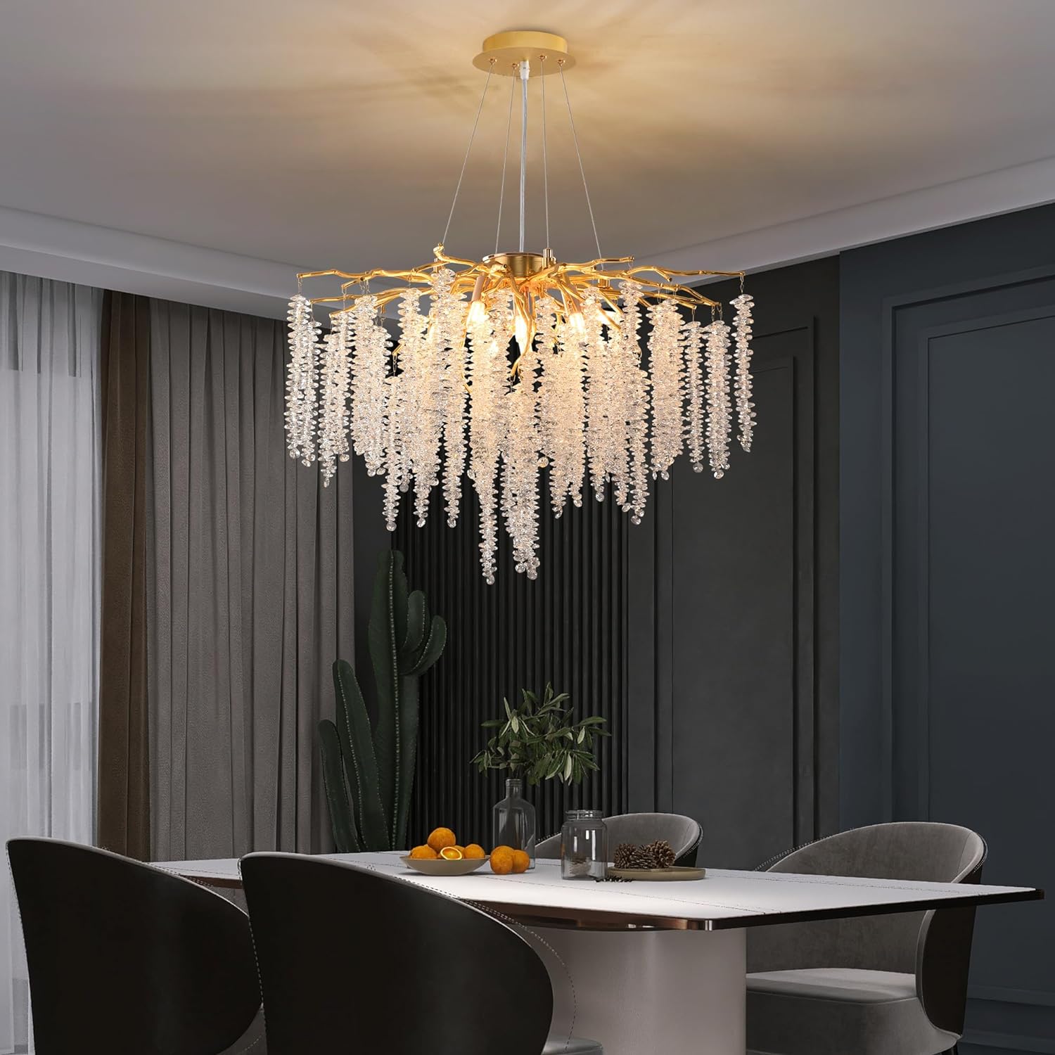 Полилей от кристал LUXURY Golden Willow 60CM