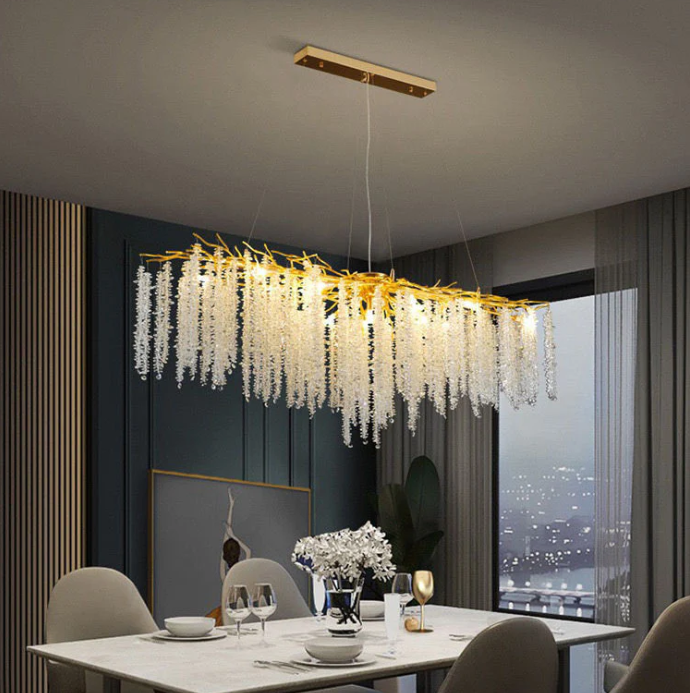 Полилей кристал LUXURY Golden Willow 180X45 CM