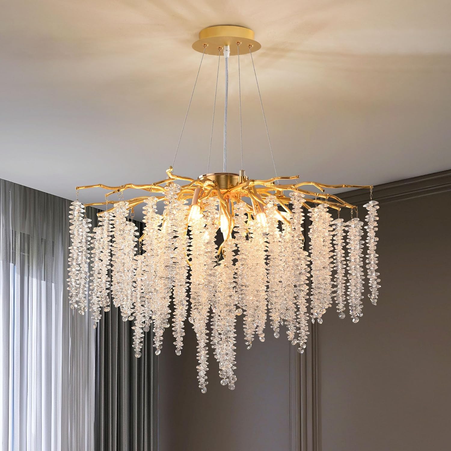 Полилей кристал LUXURY Golden Willow 80CM