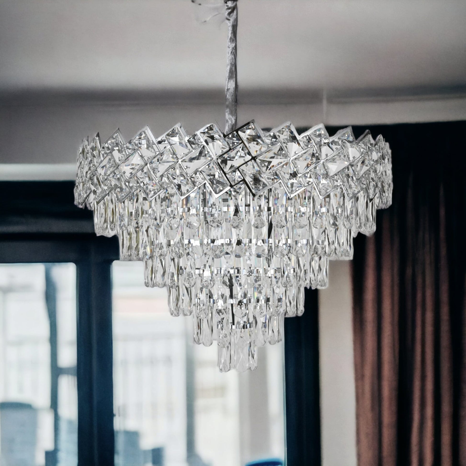 Полилей от кристал Malli Silver 60cm