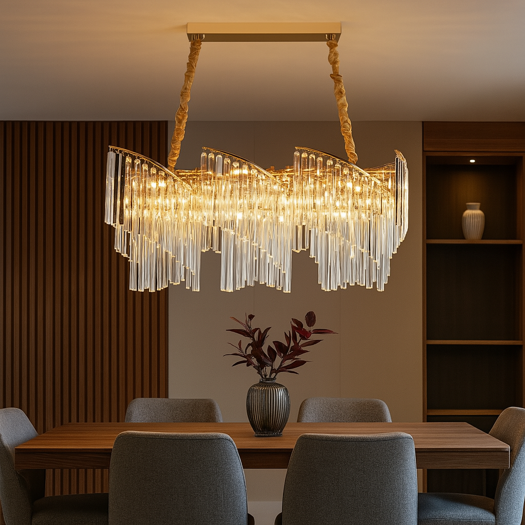 Модерен кристален полилей Milano Golden 80X30CM