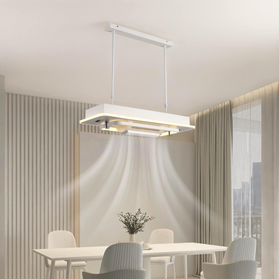 LED осветително тяло C8405 с регулируем вентилатор и дистанционно, еквивалент 600W