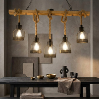 Осветително тяло Wood Design Iron Cage 5XE27