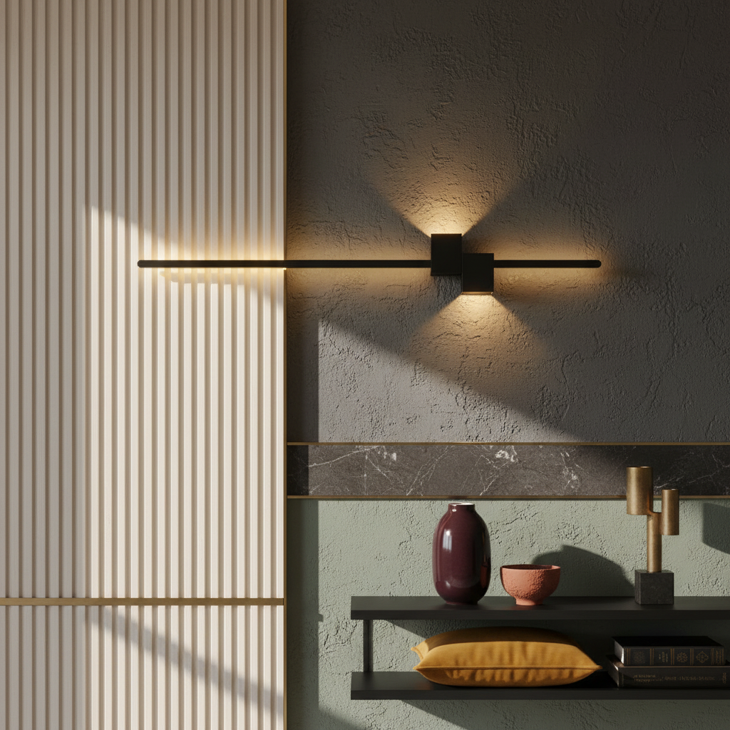 LED аплик MILO LINES 38W черен Еквивалент 300W