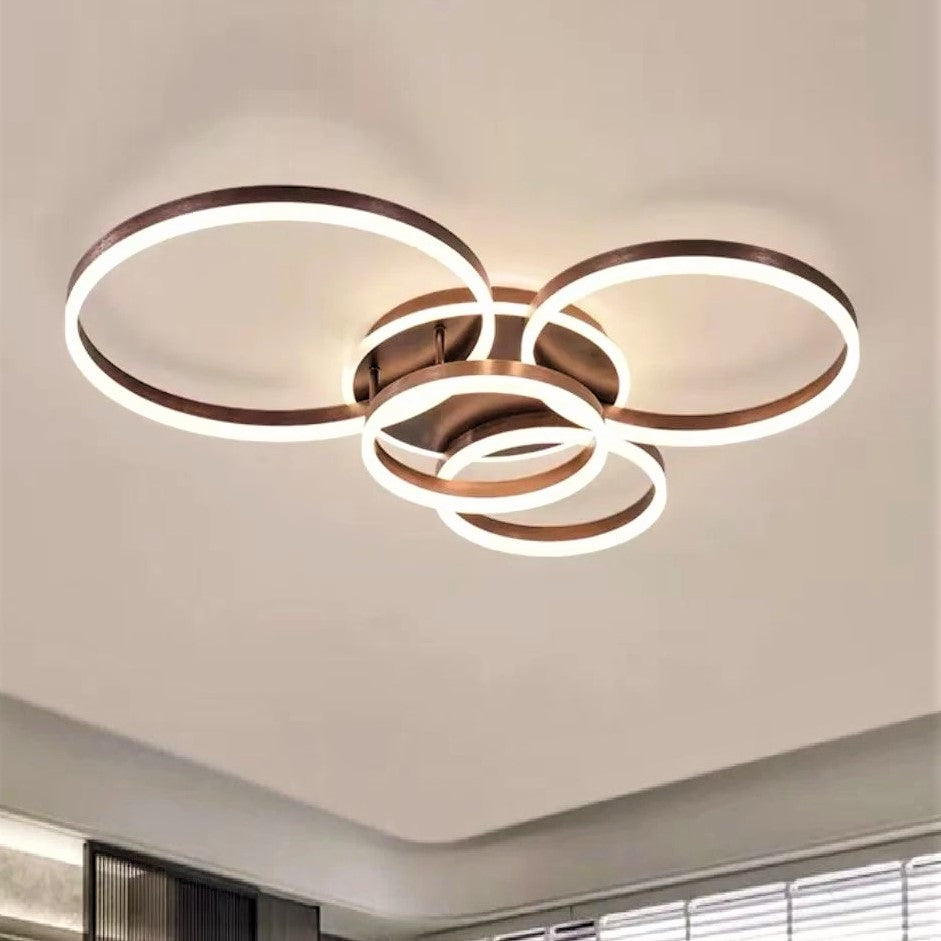 LED осветително тяло 264W CIRCLE BROWN Luxury Еквивалент 1200W Дистанционно