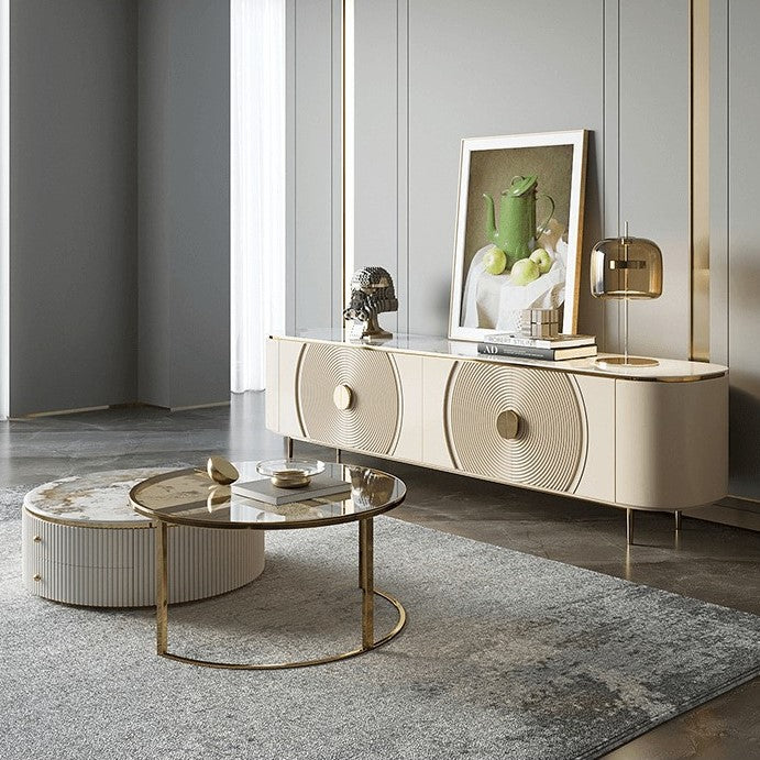 Скрин с 4 врати Luxury Line Suprem с плот от мрамор