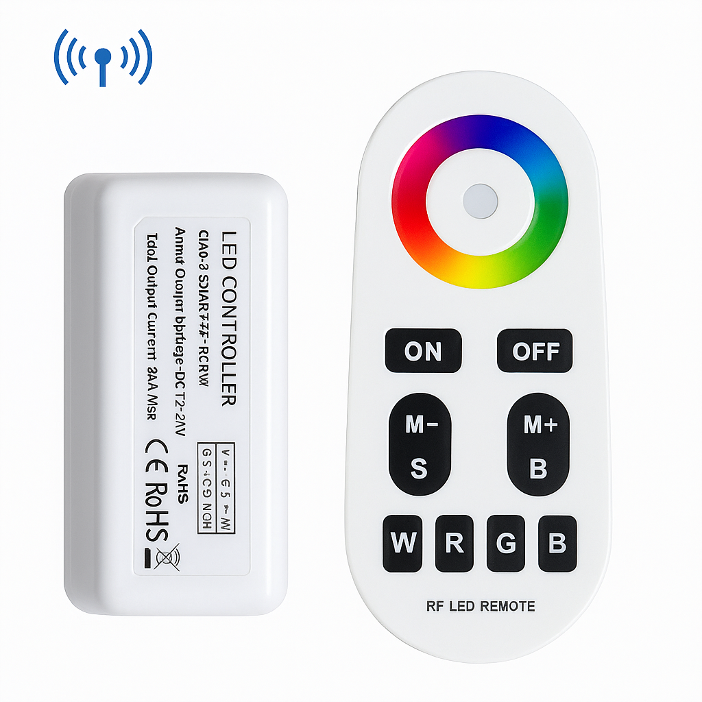 RGBW SMART контролер 10A 12V с RF дистанционно