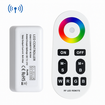 RGBW SMART контролер 10A 12V с RF дистанционно