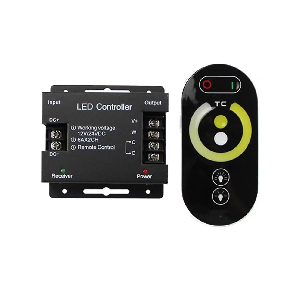 Контролер за LED лента CCT 12A 12V с тъч дистанционно