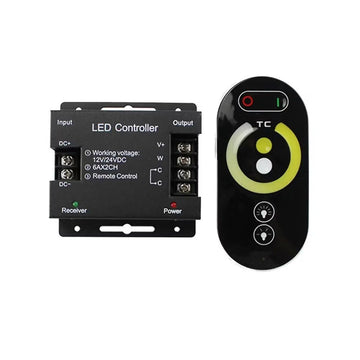 Контролер за LED лента CCT 12A 12V с тъч дистанционно