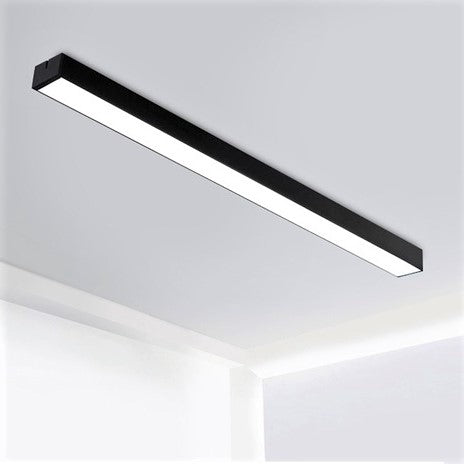 Линеен LED осветител 20W 120cm повърхностен черен, еквивалентен на 150W
