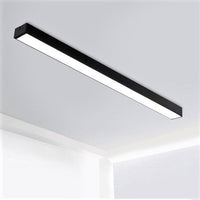 Линеен LED осветител 20W 120cm повърхностен черен, еквивалентен на 150W