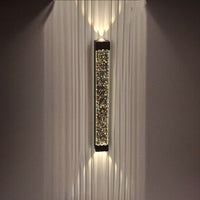 Aplica LED 20W 60cm Liniara Bubble Neagra Exterior NEAGRA / ALB CALD / 60CM Wall Light Fixtures
