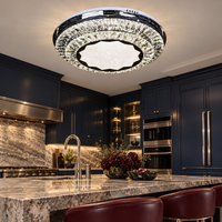 Осветително тяло LED Cristal Silver Halo Еквивалент 600W Дистанционно
