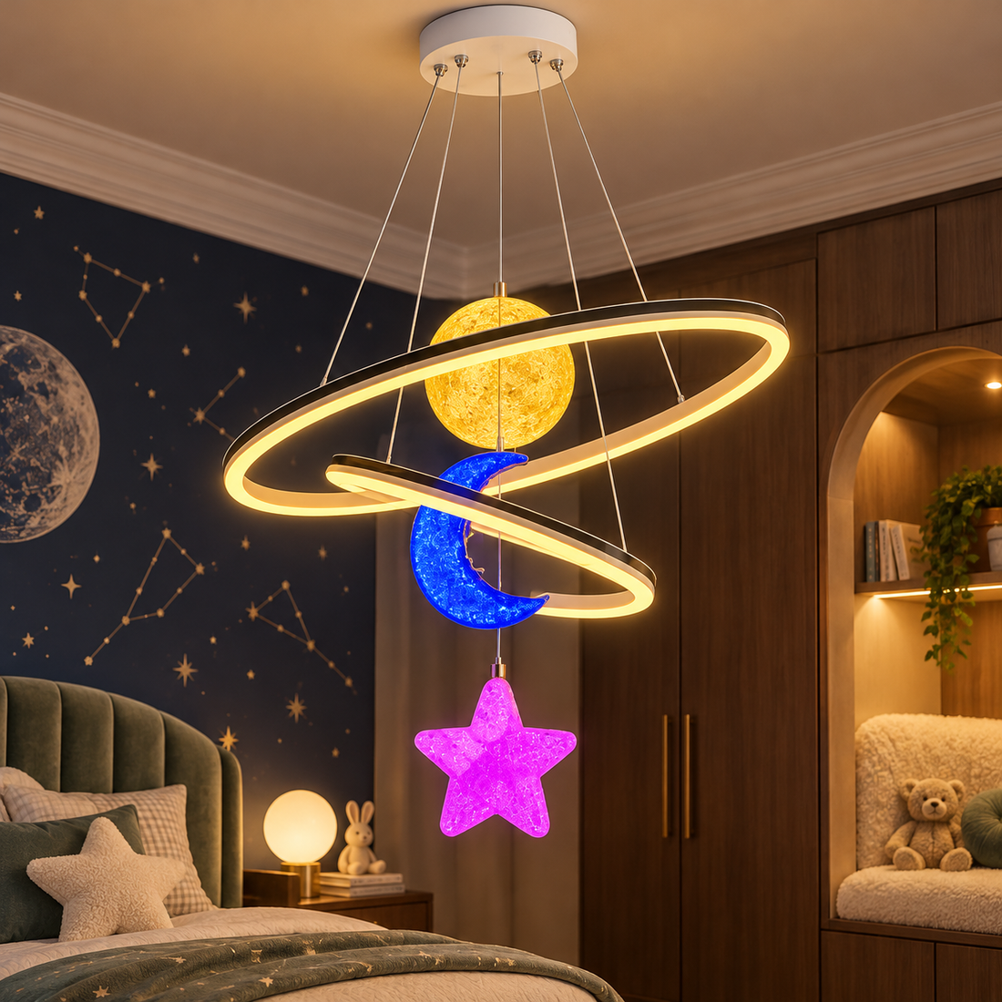 LED осветително тяло KIDS-WORLD RGB Еквивалент 500W Дистанционно