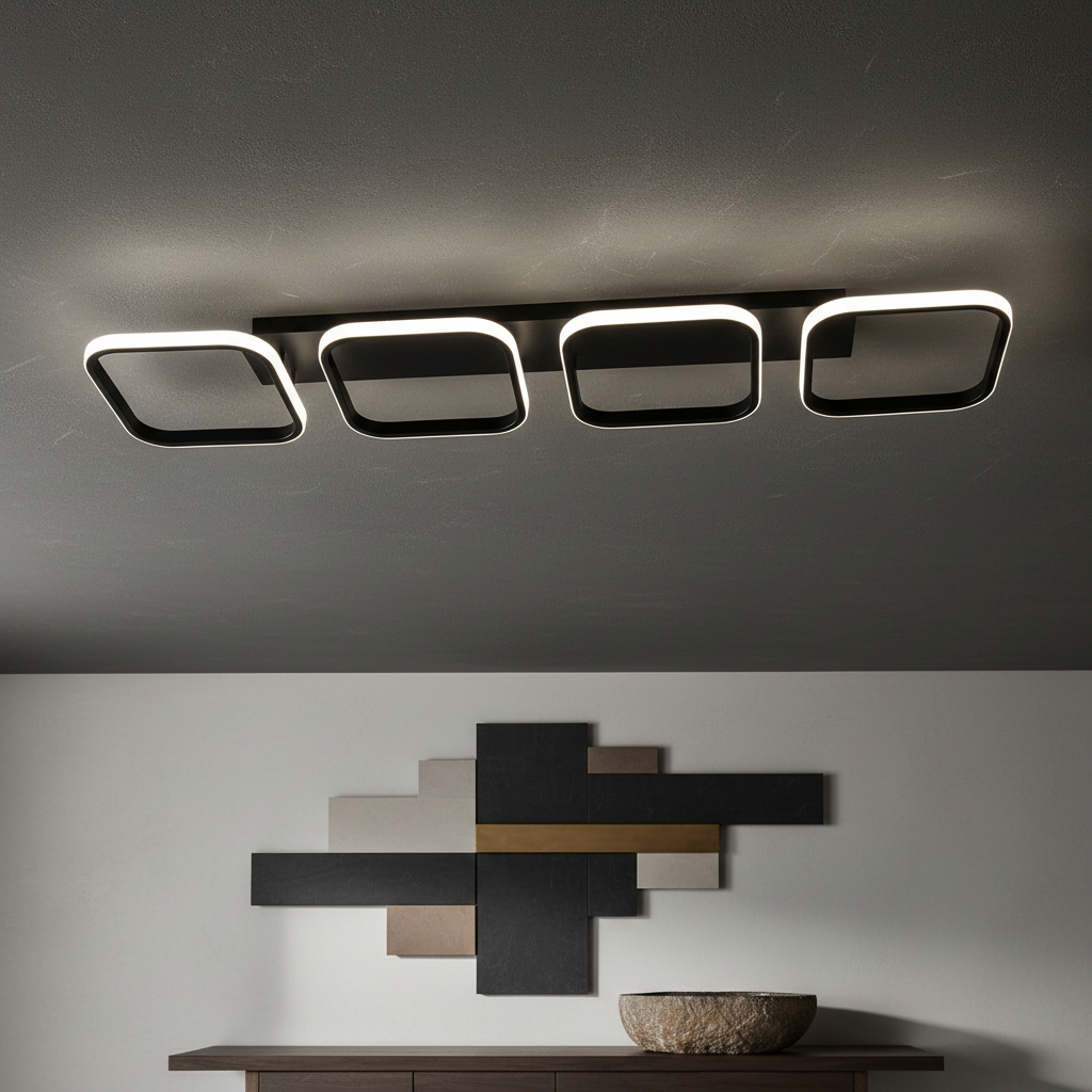 LED осветително тяло за таван KOVO Squares, еквивалент 300W, с дистанционно