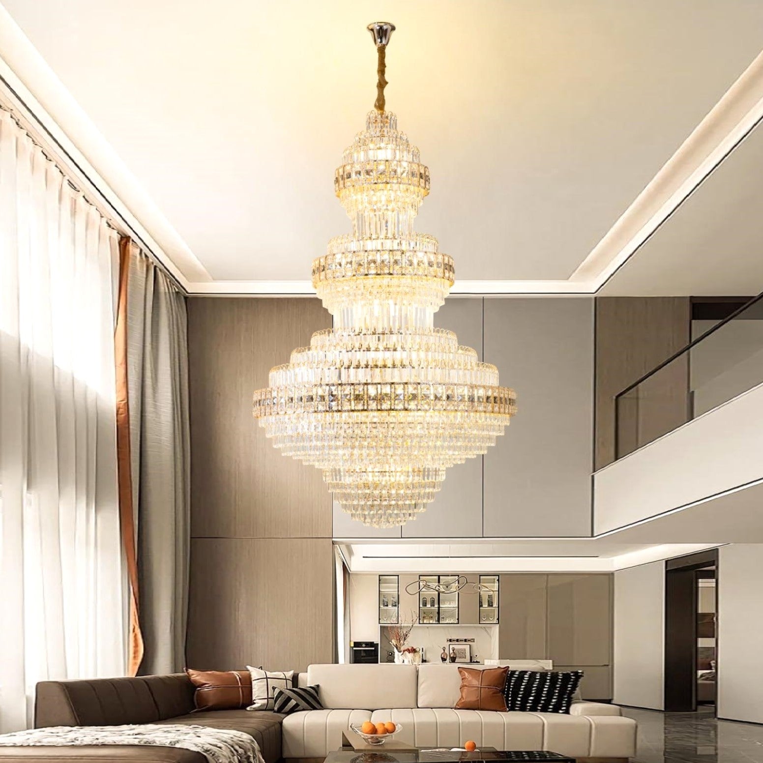 Полилей кристал LUXURY Golden 230cm -P5218
