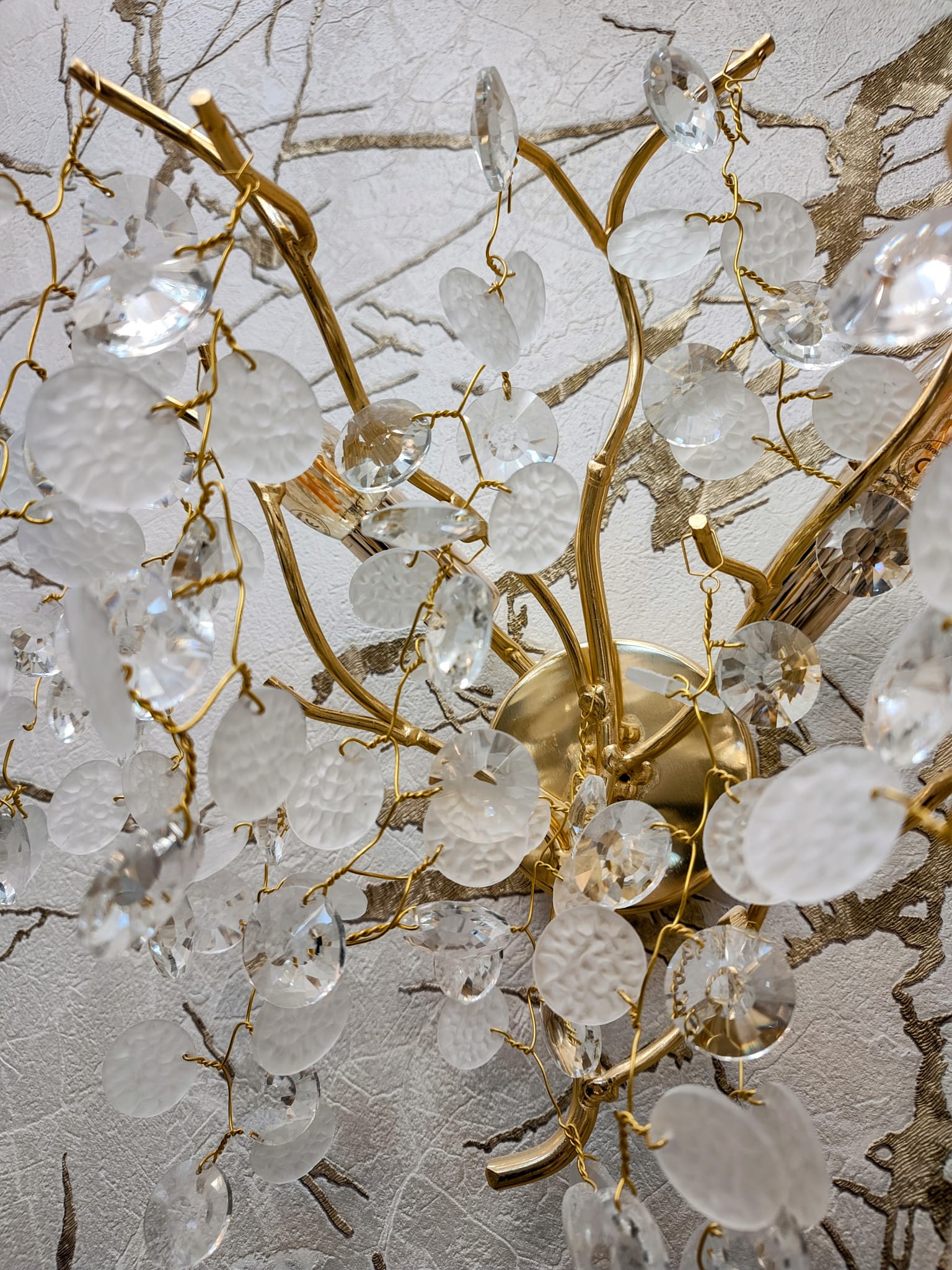 Стенен аплик Cristal Luxury Golden SunFlower