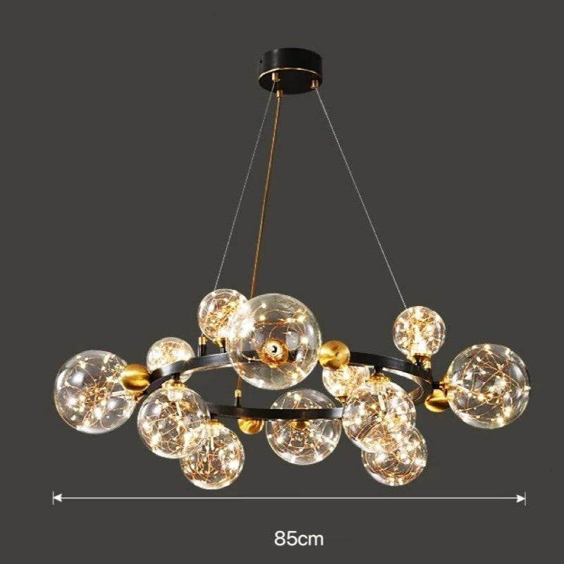 LED осветително тяло Abajur Black Sparkle еквивалент 300W G4066-12