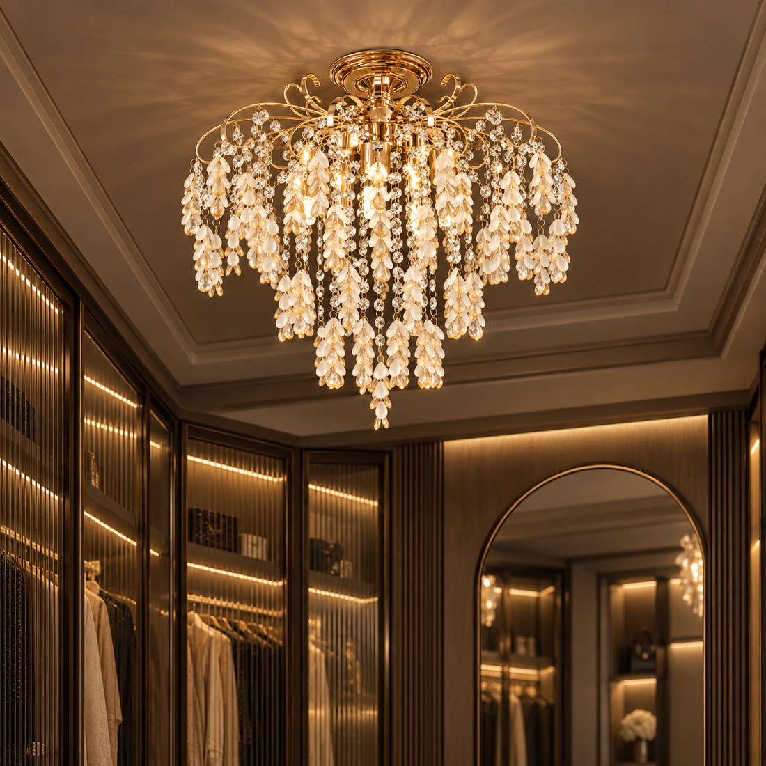 Кристален полилей MONCELO Gold ⌀50cm