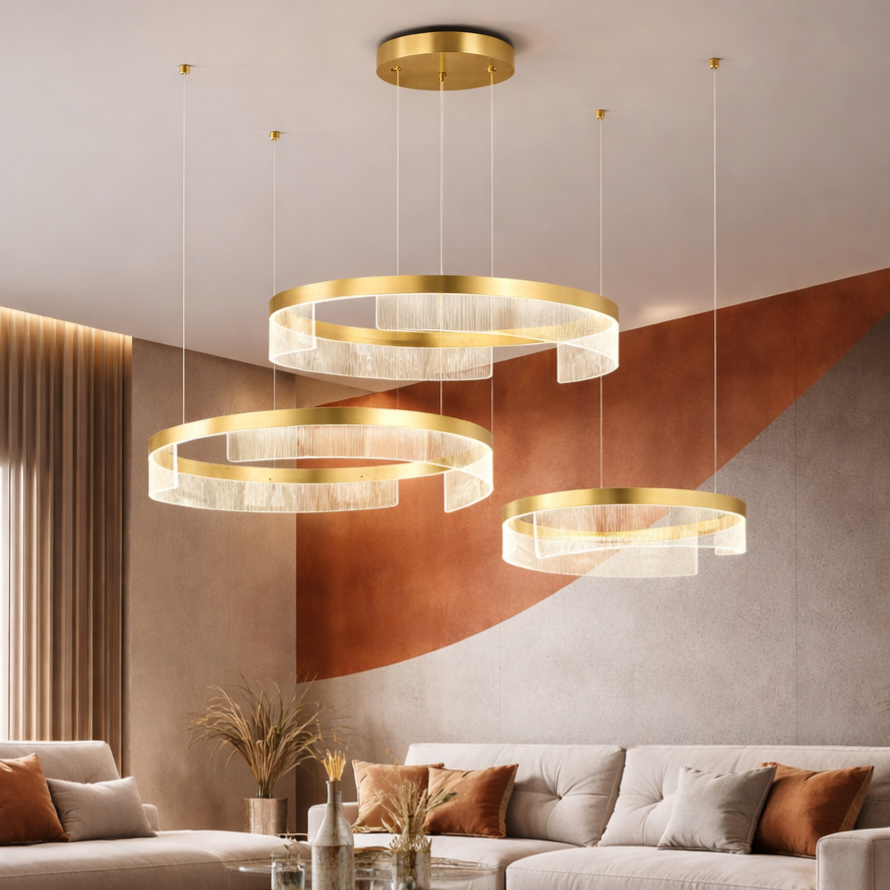 LED Полилей KYZO Royal Gold – 3 Подвижни Сегмента, Еквивалент 1200W, с дистанционно