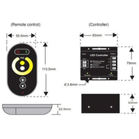 Димер 18A 12-24V TOUCH RF дистанционно