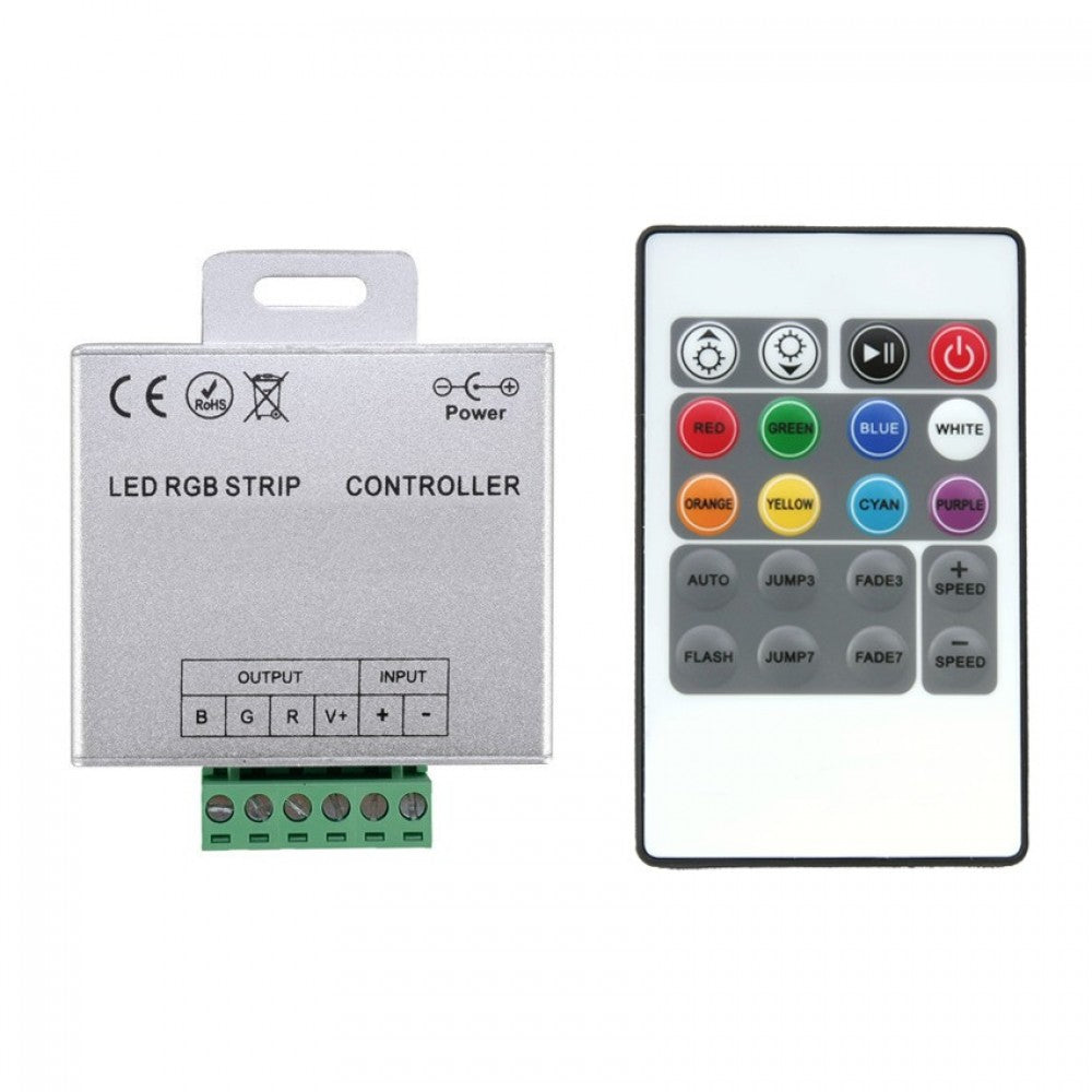 Контролер RGB 30A 12V дистанционно 24 бутона IR