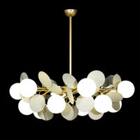 Осветително тяло висящо SELVA Gold & Grey матов абажур