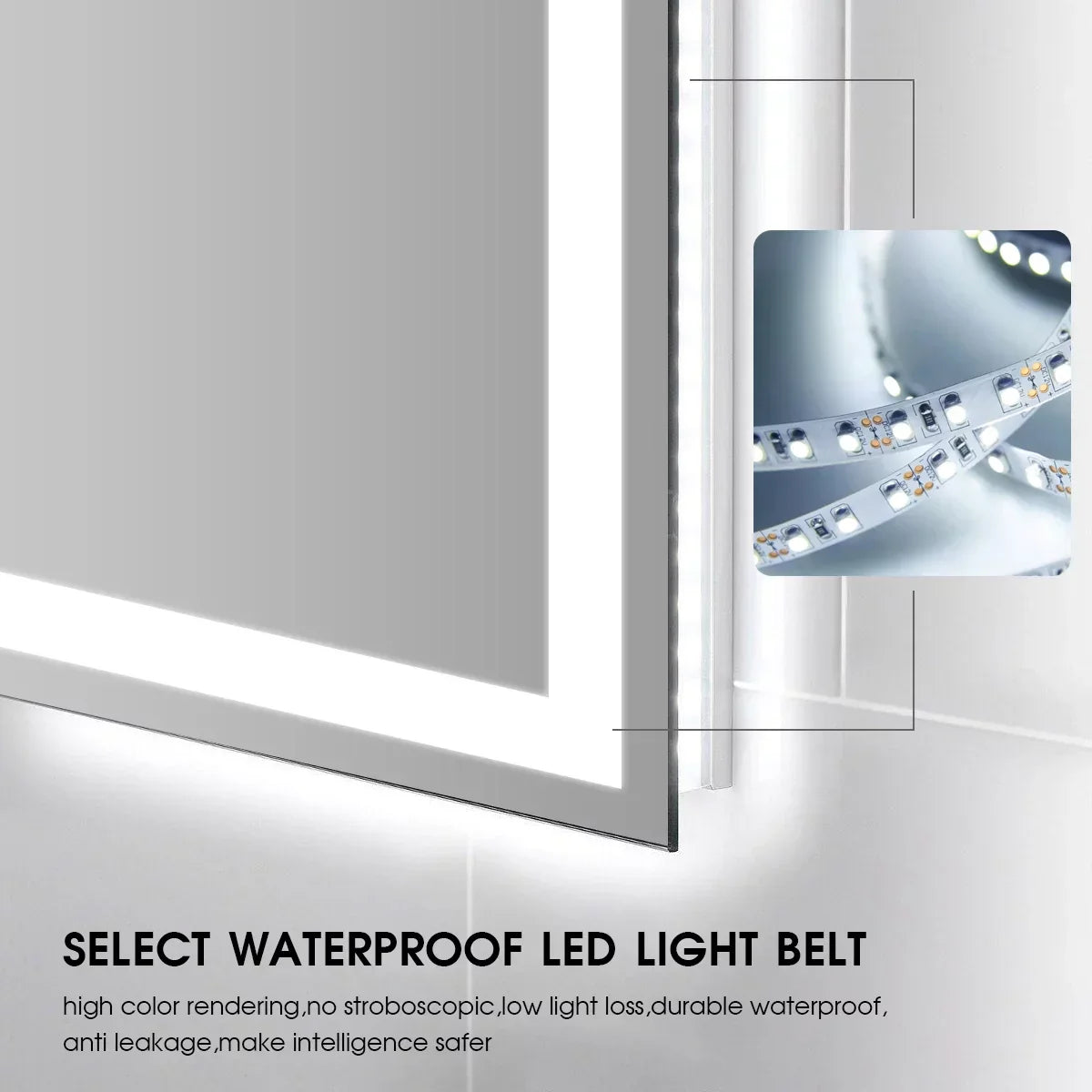 LED огледало 120x70cm с функция против замъгляване и Touch J23