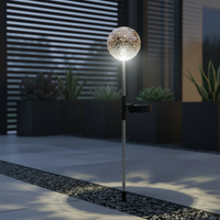 Соларна LED лампа ORACLE, 59 cm, Хром