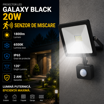 LED прожектор 20W Galaxy SMD със сензор