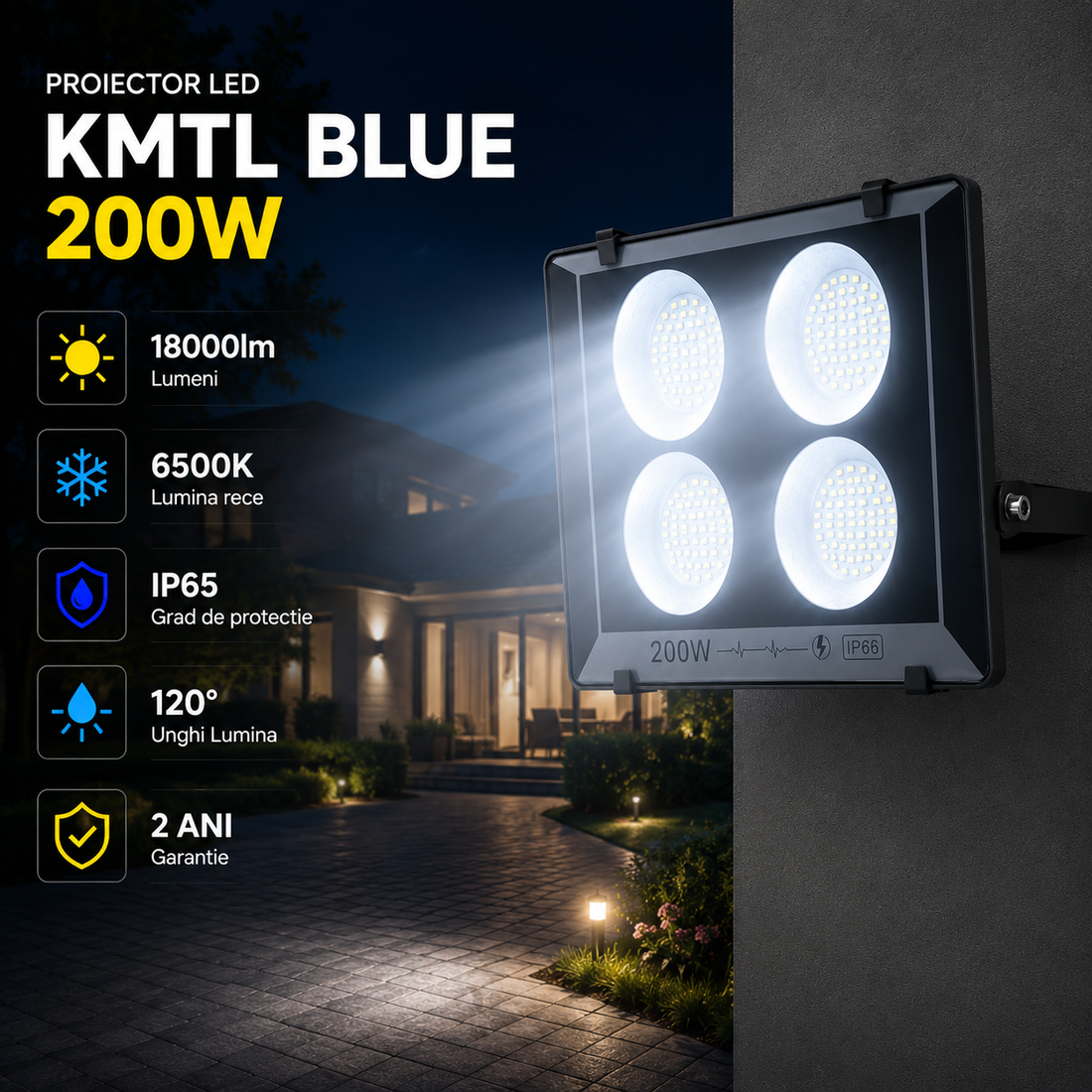 LED прожектор 200W KMTL Blue