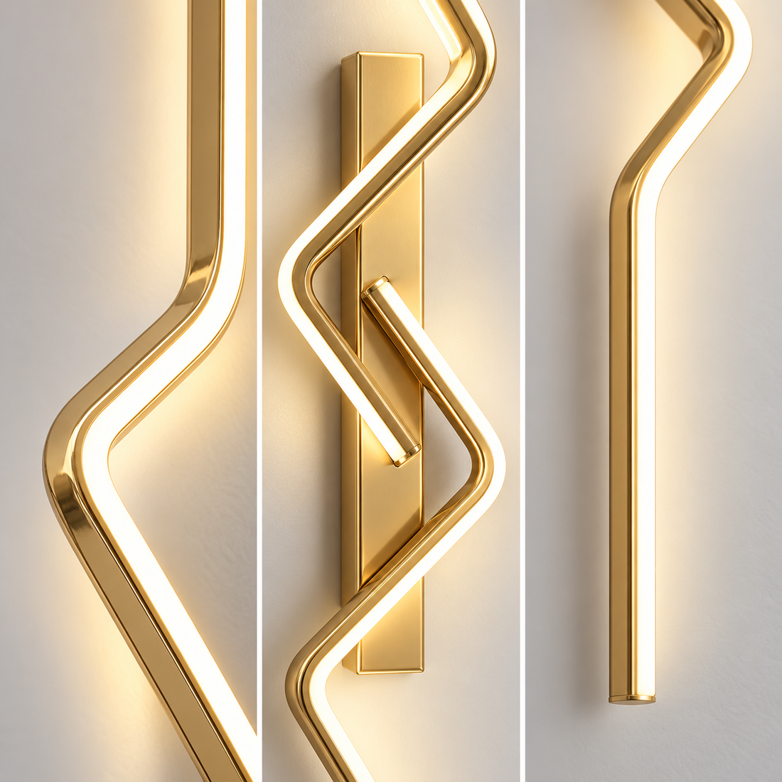 LED стенен аплик BEZY Златист 80 cm