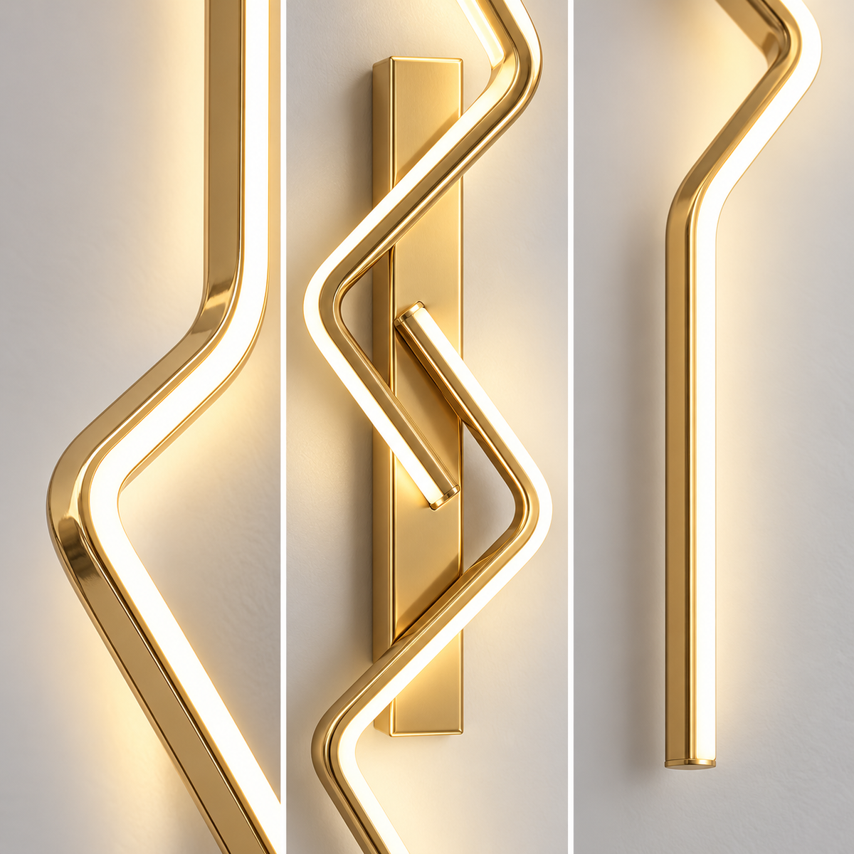 LED стенен аплик BEZY Златист 80 cm