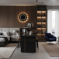 LED аплик 8W RUVIN Black еквивалент 80W