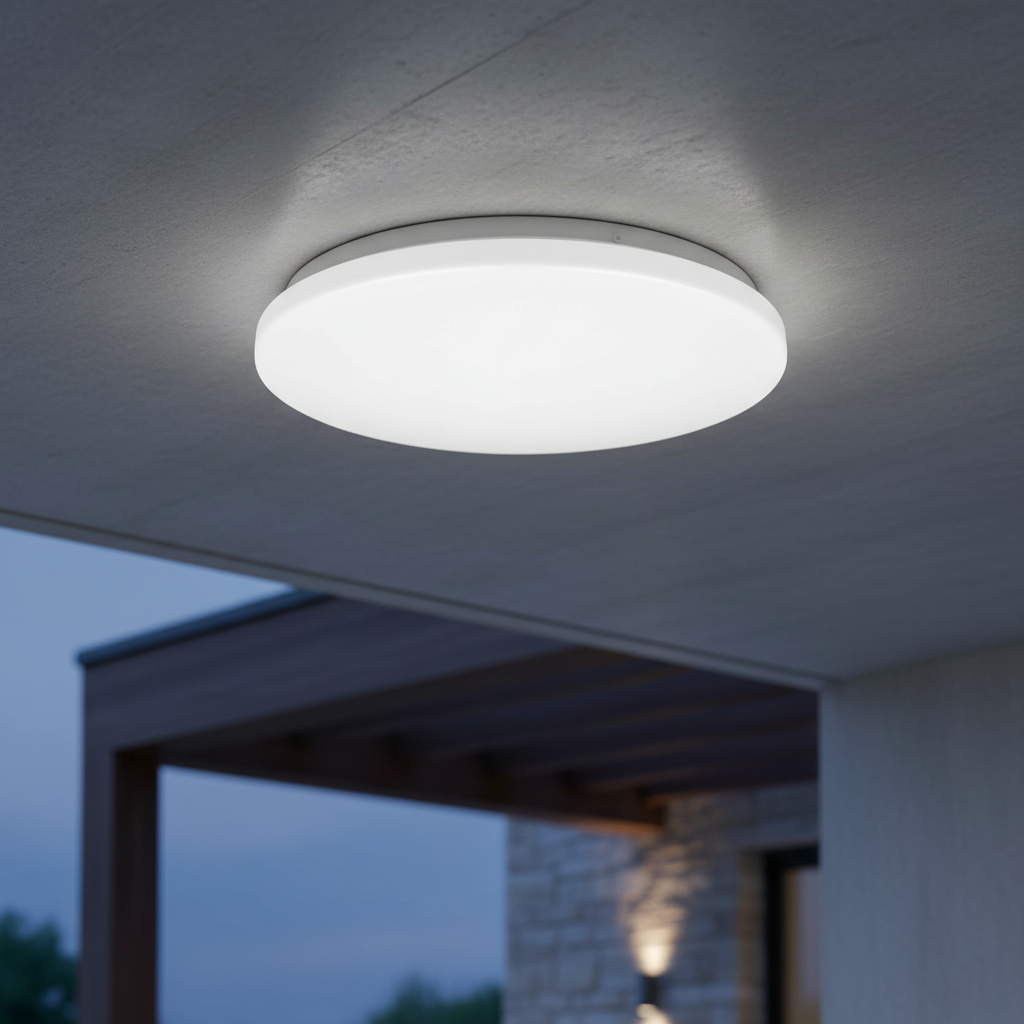 Външен LED плафон NOVELITE Frameless, кръгъл, Ø 30 cm, IP44, еквивалент 100 W