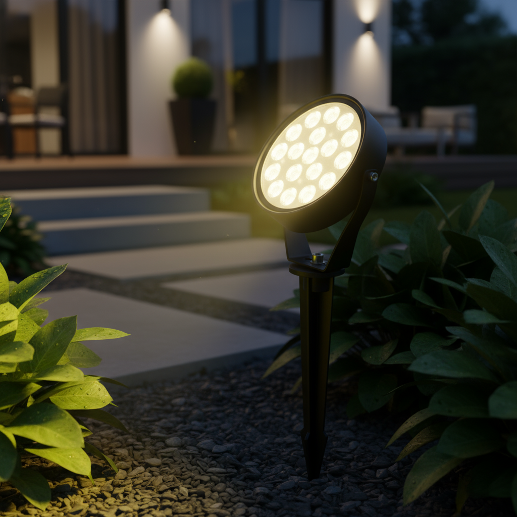 LED градински спот Lollipop 15W топла светлина черен