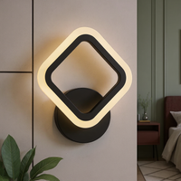 LED аплик Diamond Simple Black еквивалент 100W