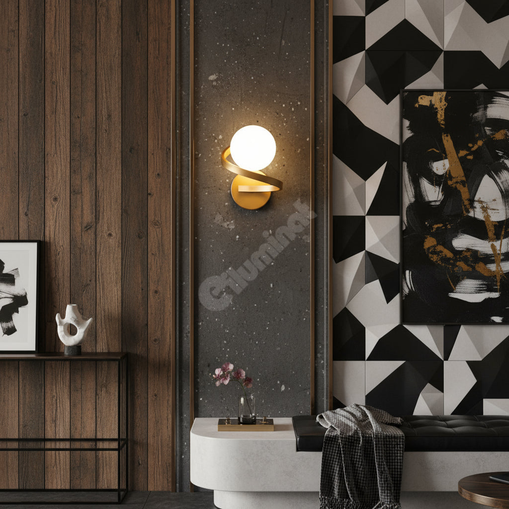 Аплик Абажур LINO 1xE27 Gold