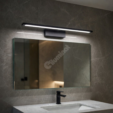 LED аплик за баня VIREN 12W, черен, 60 cm, 3 цвята светлина с бутон