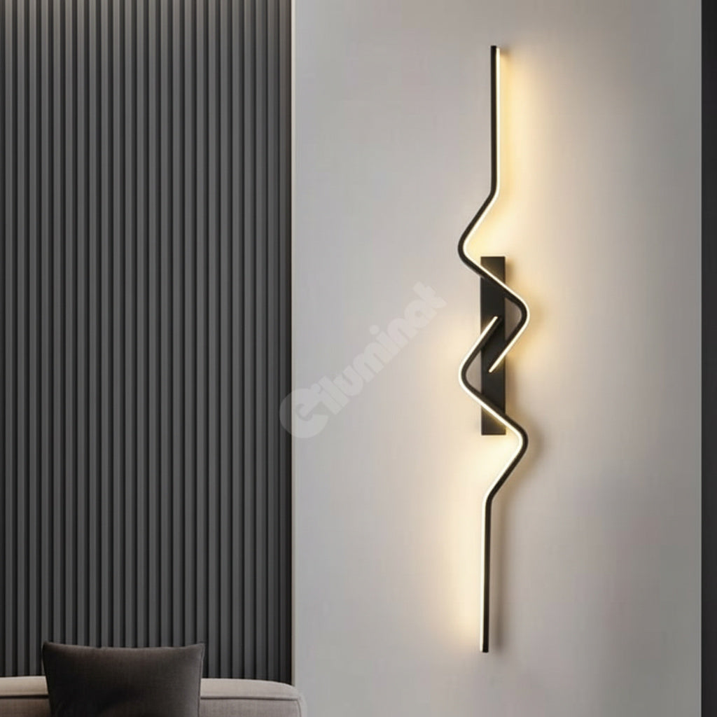 LED аплик за стена BEZY Черен 80 cm