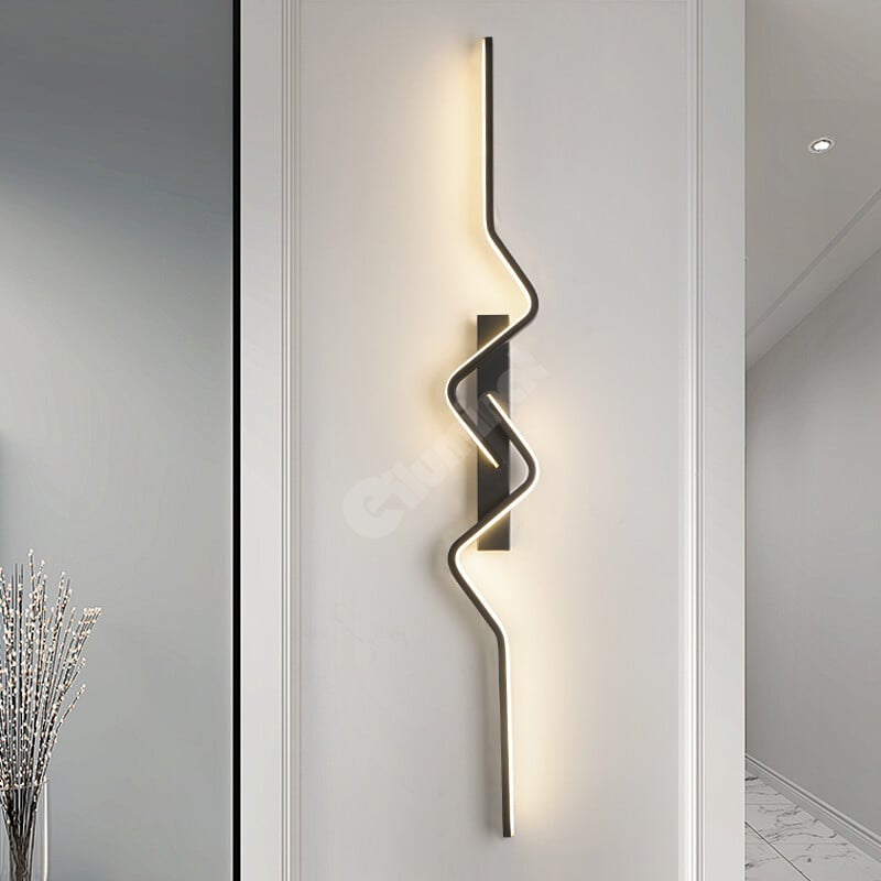 LED аплик за стена BEZY Черен 80 cm