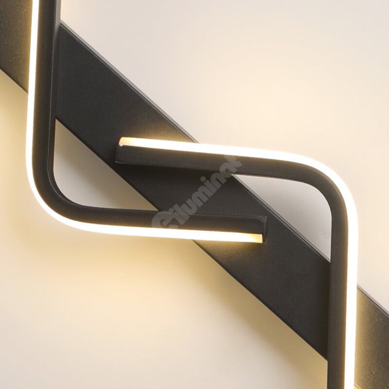 LED аплик за стена BEZY Черен 80 cm