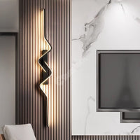 LED аплик за стена BEZY Черен 80 cm