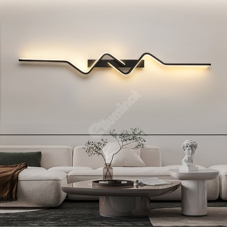 LED аплик за стена BEZY Черен 80 cm