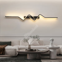 LED аплик за стена BEZY Черен 80 cm