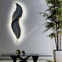 Aplica Led Black Luxury Feather Xxl 40W 90Cm Wall Light Fixtures