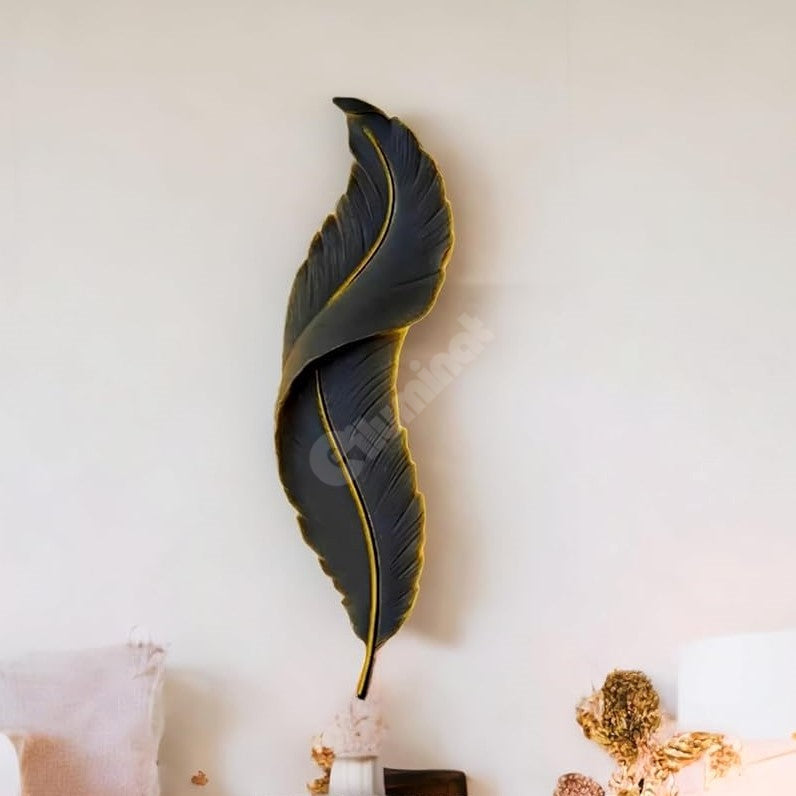 Aplica Led Black Luxury Feather Xxl 40W 90Cm Wall Light Fixtures
