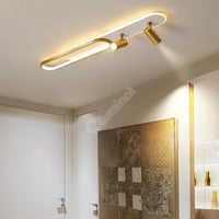 LED аплик със спотове 100 cm Бял + Златист – еквивалент 300W
